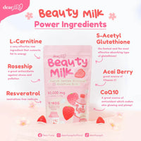 Dear Face Beauty Milk - Strawberry Glutathione Drink